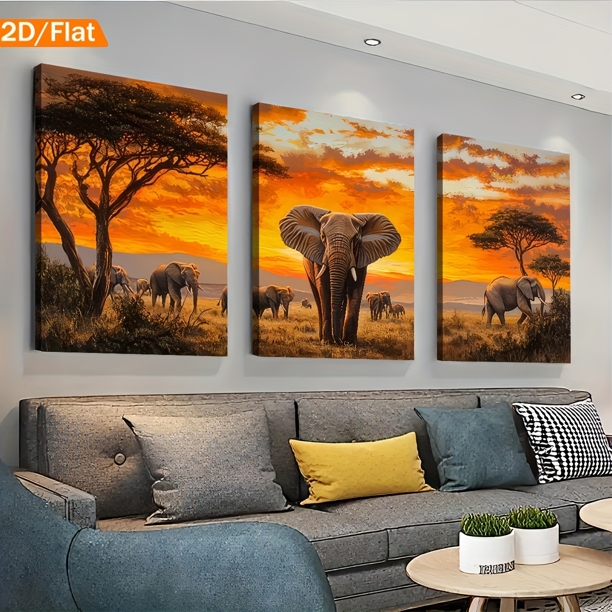 2D Plat Ingelijst Canvas Schilderij en Poster,