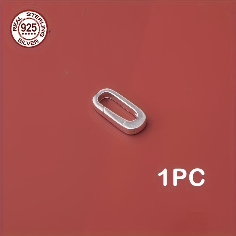 E-shop 1 Stück S925 Sterlingsilber 13mm x 5mm Rechteckige Federverschlussringe | Hochwertiger Schmuckverbinder für Ketten & Anhänger | Hypoallergene