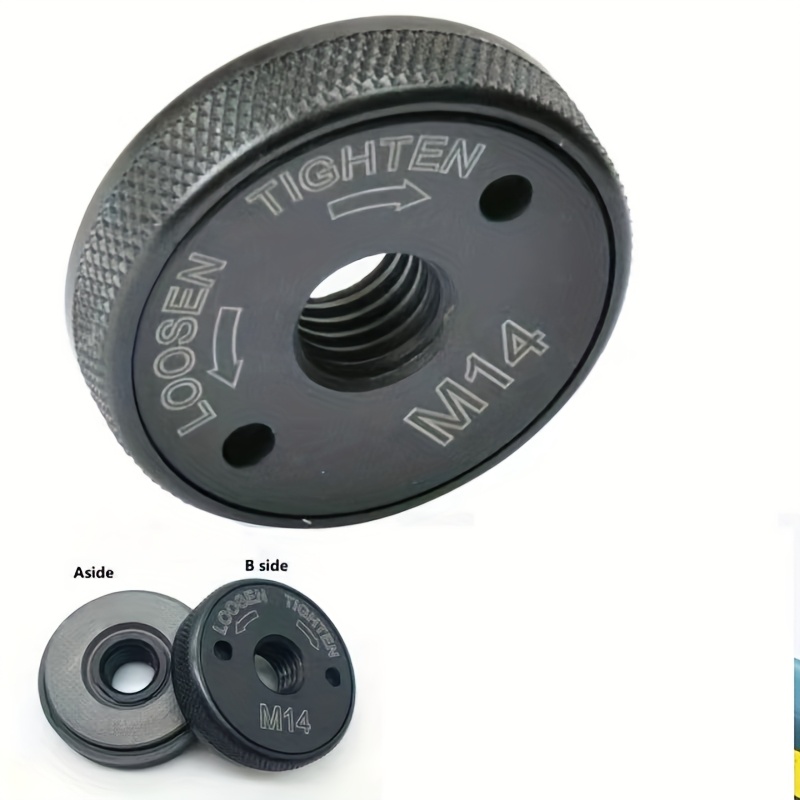 1pc Universal M14 Quick-release Angle Grinder Lock Nut Self-locking Fixture M14 Thread Inner And Outer Flange Nut