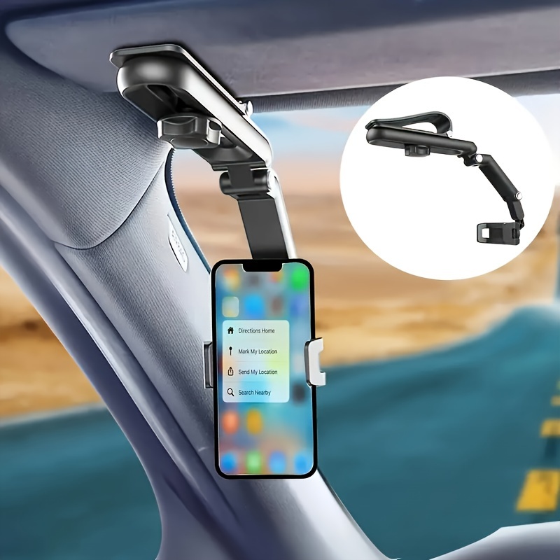 

1080° Rotating Sun Visor Cellphone Car Holder Universal Phone Holder Multi-function Mobile For Iphone 7 Inch Support Telephone