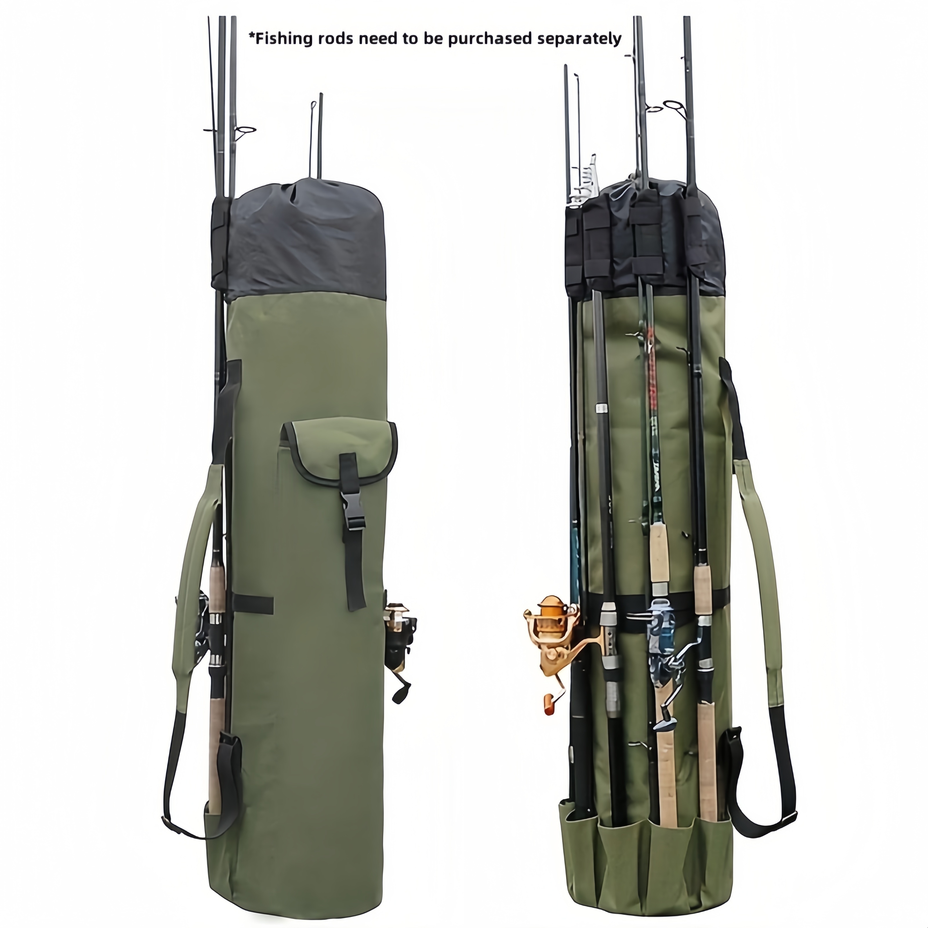 Fishing Bags Cylindrical Outdoor Fishing Kit Multifunctional Fishing Rod  Package Sea Pole Fishing Tackle Receive Kit (Green 132 * 34cm) :  : Sports & Outdoors