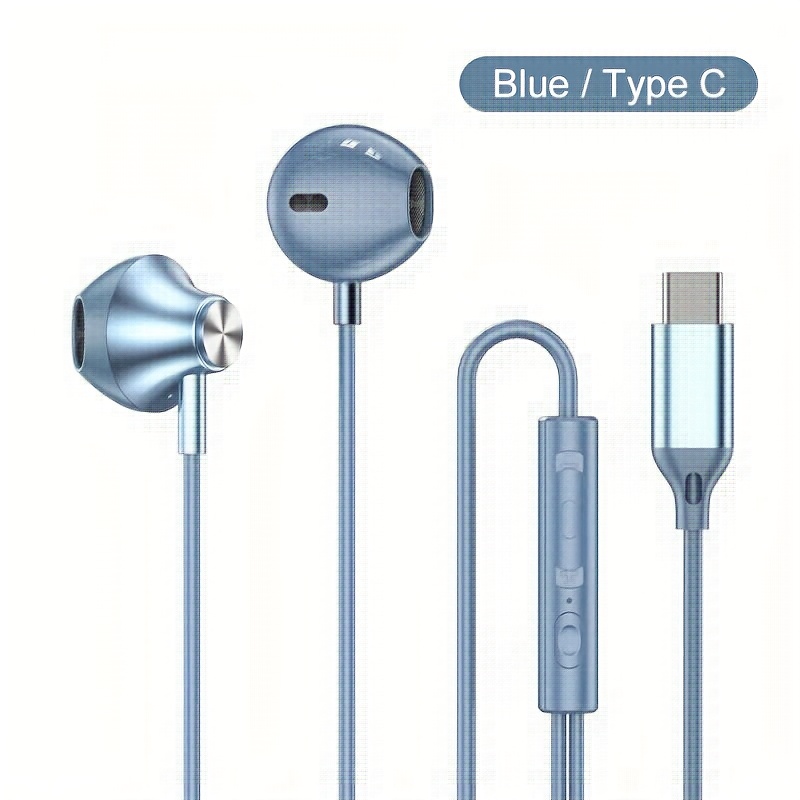 type c wired headphones earphone 15 huawei Temu Saudi Arabia