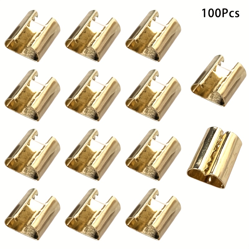 TEMU 100 Zipper Clips For Sewing Fasteners - Bag Zipper Clips, Bag Zipper Stoppers, Leather Cord Locks, Snap Buttons, Ribbon Clips, Leather Cord