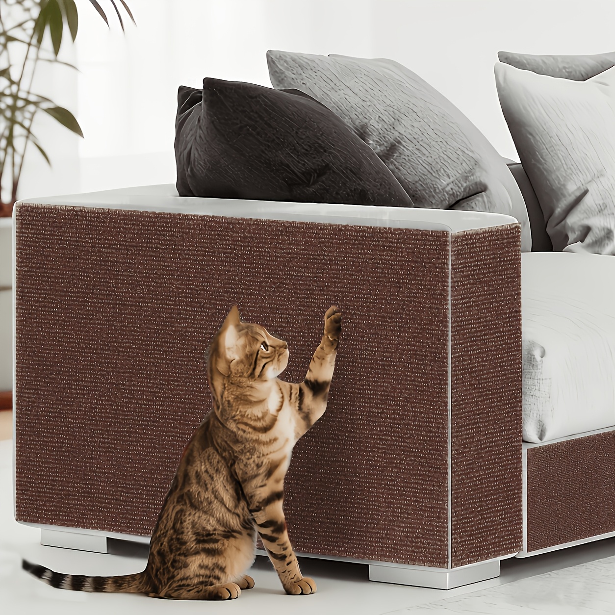TEMU 2 Rolls Thickened Self-adhesive Cat Scratching Pads, 59.99 X 30.0cm Anti-scratch Mats, Multi-colors , Satisfying Cats' Daily Scratching Needs,