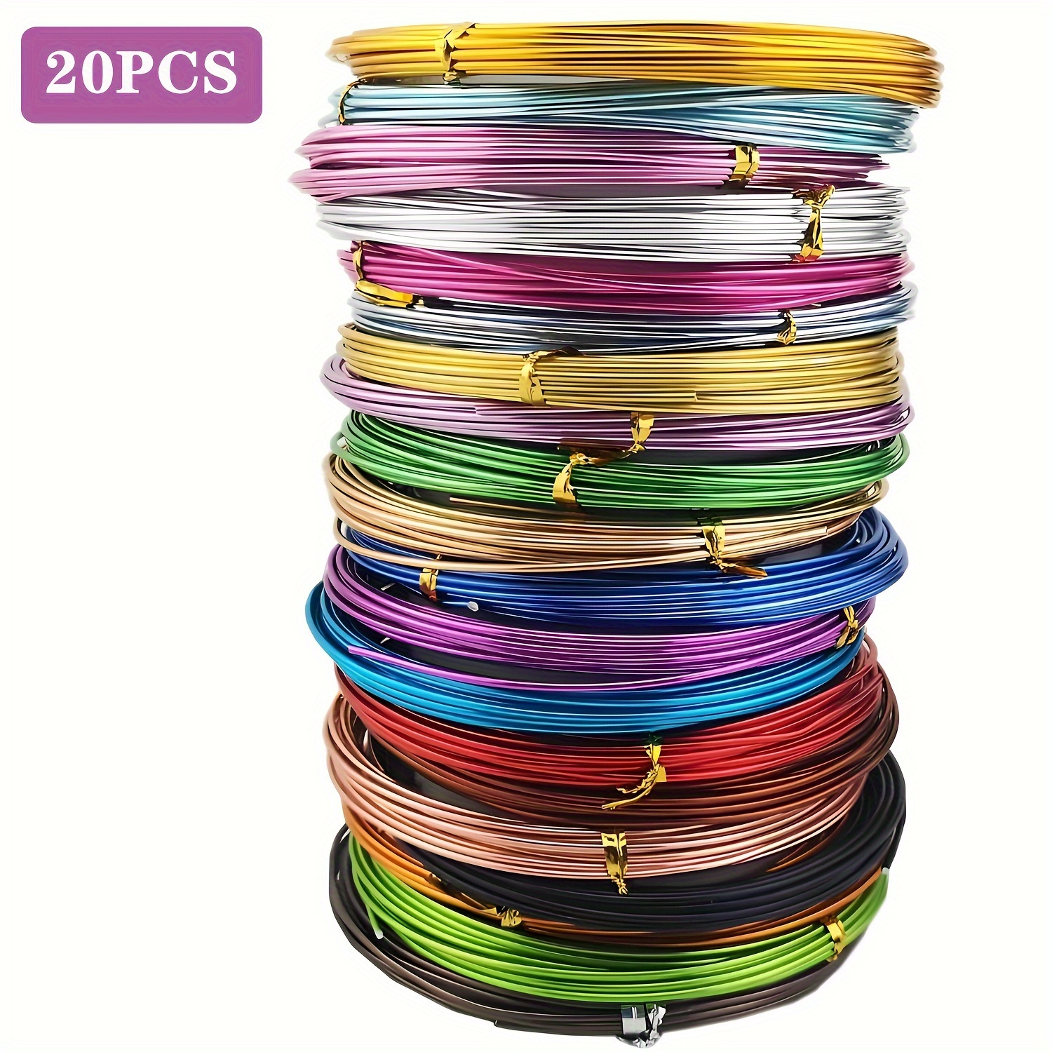 

20 Colors Of Craft Aluminum Wire, Flexible Anodized Aluminum Craft Wire, Metal Wire, Suitable For , Crafts, Gardens, Meters 1.0mm/1.5mm