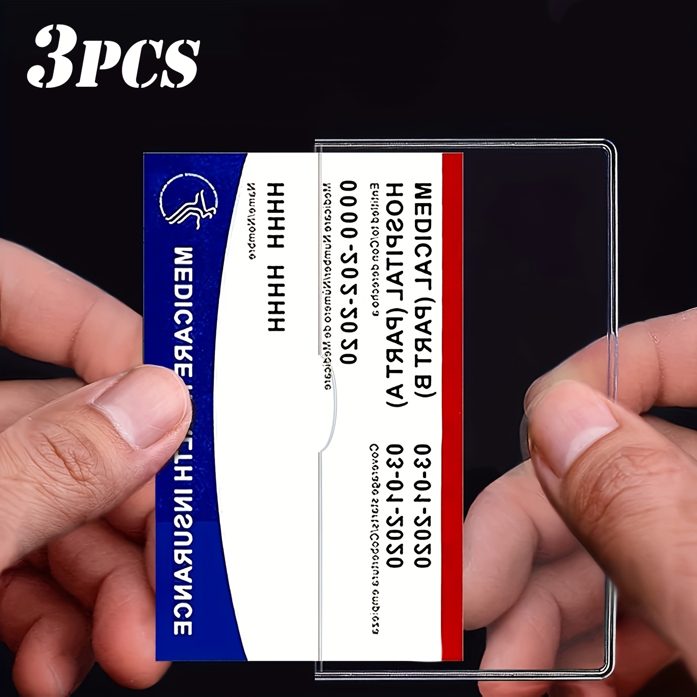 3    protectors for social security   credit cards durable pvc secure storage