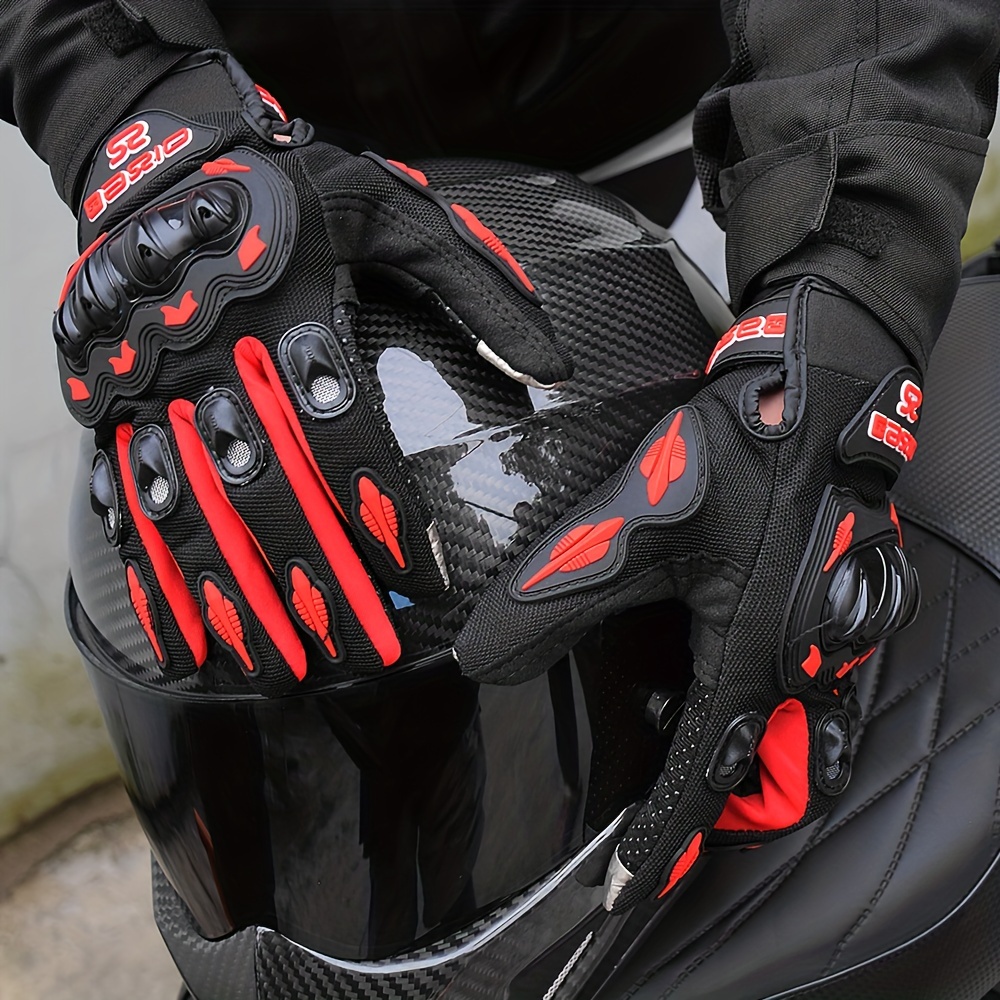 

Touchscreen-compatible Motorcycle Gloves For - Breathable, Polyester Fiber, Ideal For Racing, Riding, Mtb & Atv