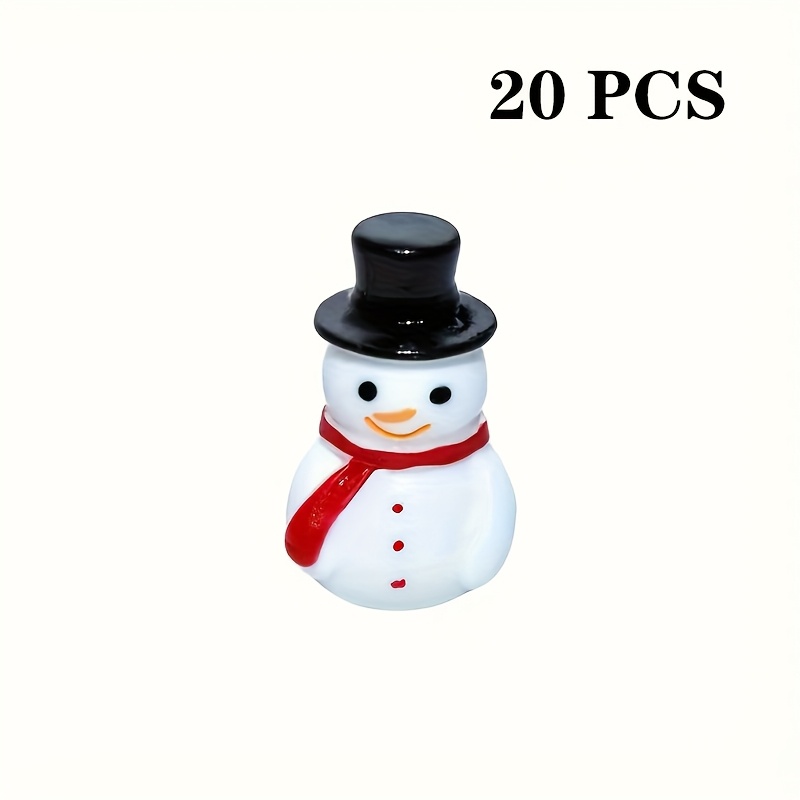 TEMU 20pcs Mini Resin Snowman Ornaments For Christmas - Tree, Home & Party Decorations, Outdoor Christmas Decorations