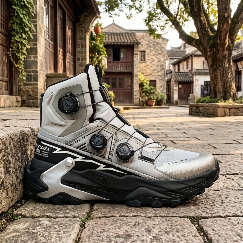 [Sneakers] Men'S Outdoor Shoes Boots Anti-Slip Shock Absorption Mid-High Cut Casual Shoes Comfortable Trail Running Shoes Fashion Sports Running Shoes Men Shoes