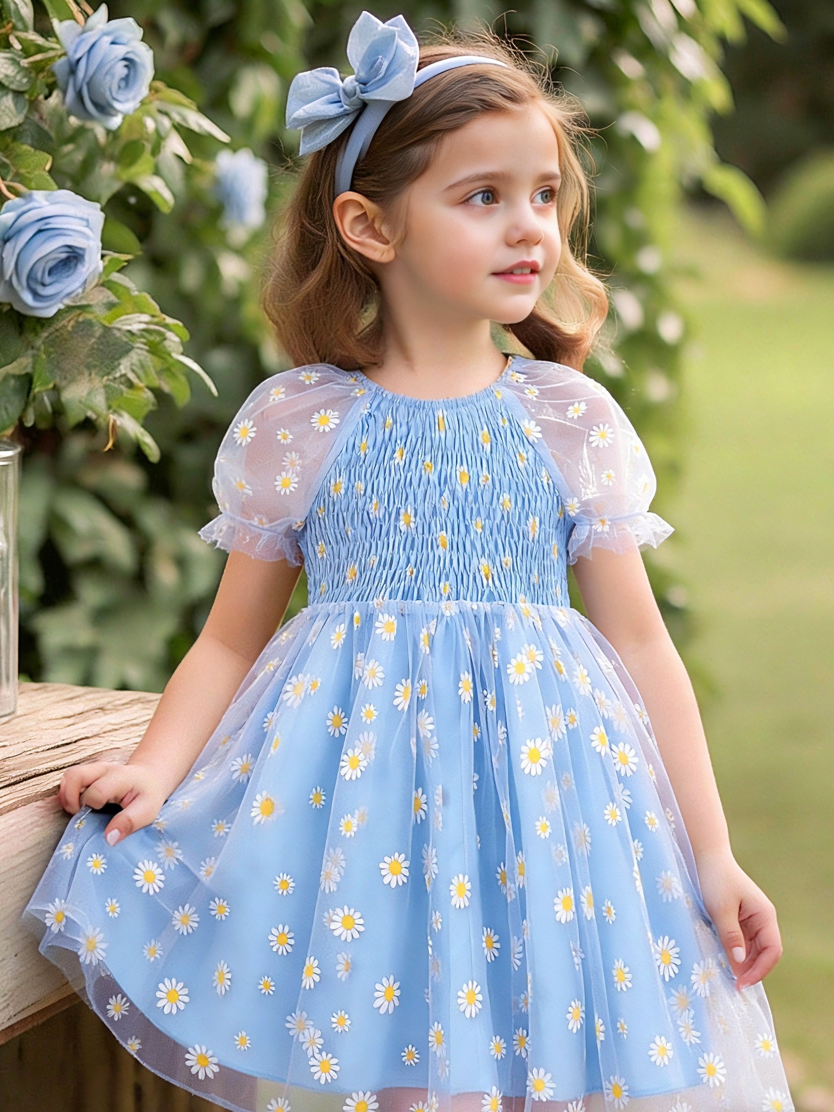 princess polly baby blue dress 5 years girls dress sold on Temu Japan