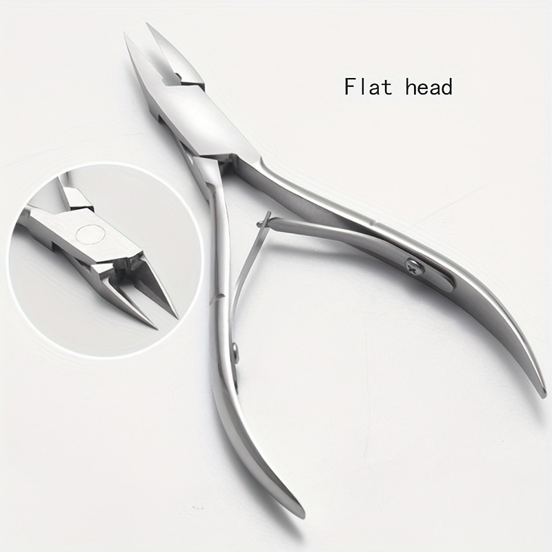 

Stainless Steel Straight Head Nail Clipper, Multi-functional Cuticle Nipper, Ingrown Toenail Clipper For Thick Nails, Nail Art Rhinestone Remover Tool