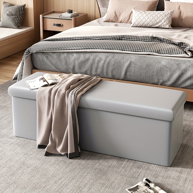 multipurpose folding storage stool comfortable upholstered
