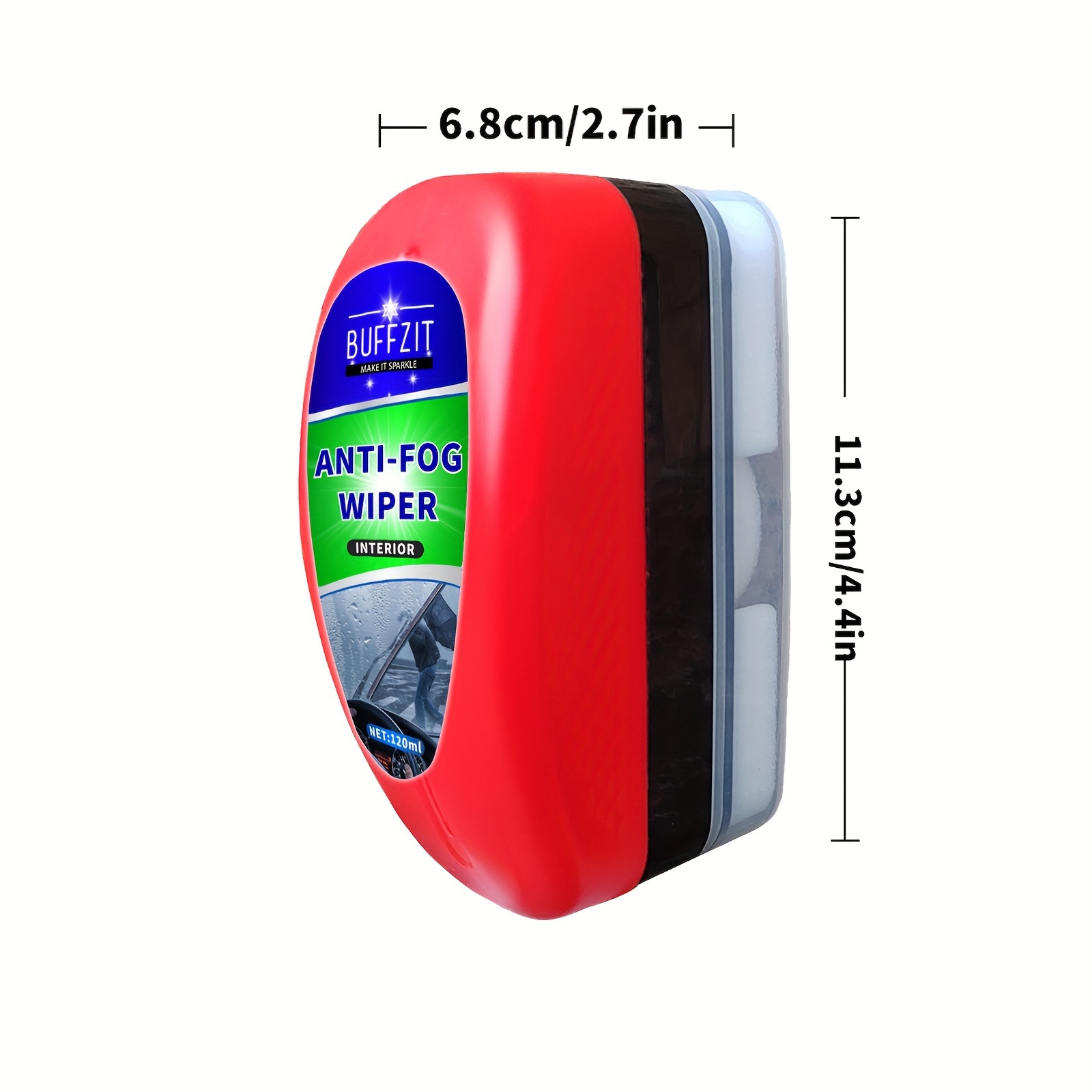 car anti fog wiper portable sponge brush for car interior glass   anti fog sponge brush to prevent glass fogging suitable for car windshields windows bathroom doors mirrors goggles helmets 120ml 4oz 1
