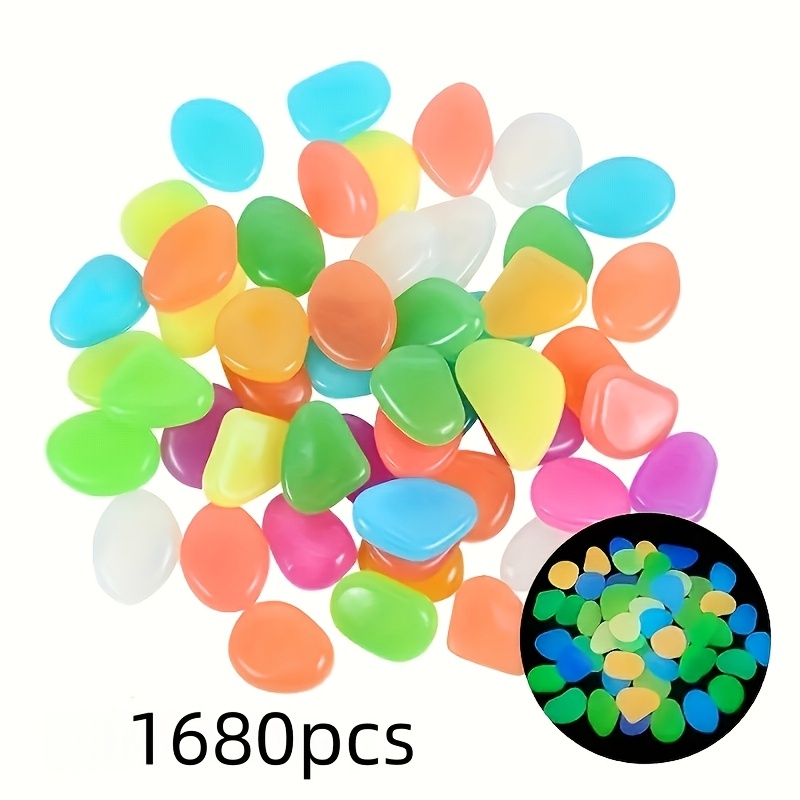 TEMU 1680pcs/bag Of Various Colored Luminous Stones, Weighing 0.52 , With A Single Diameter Of 0.197 Inches, Suitable For Indoor And Outdoor