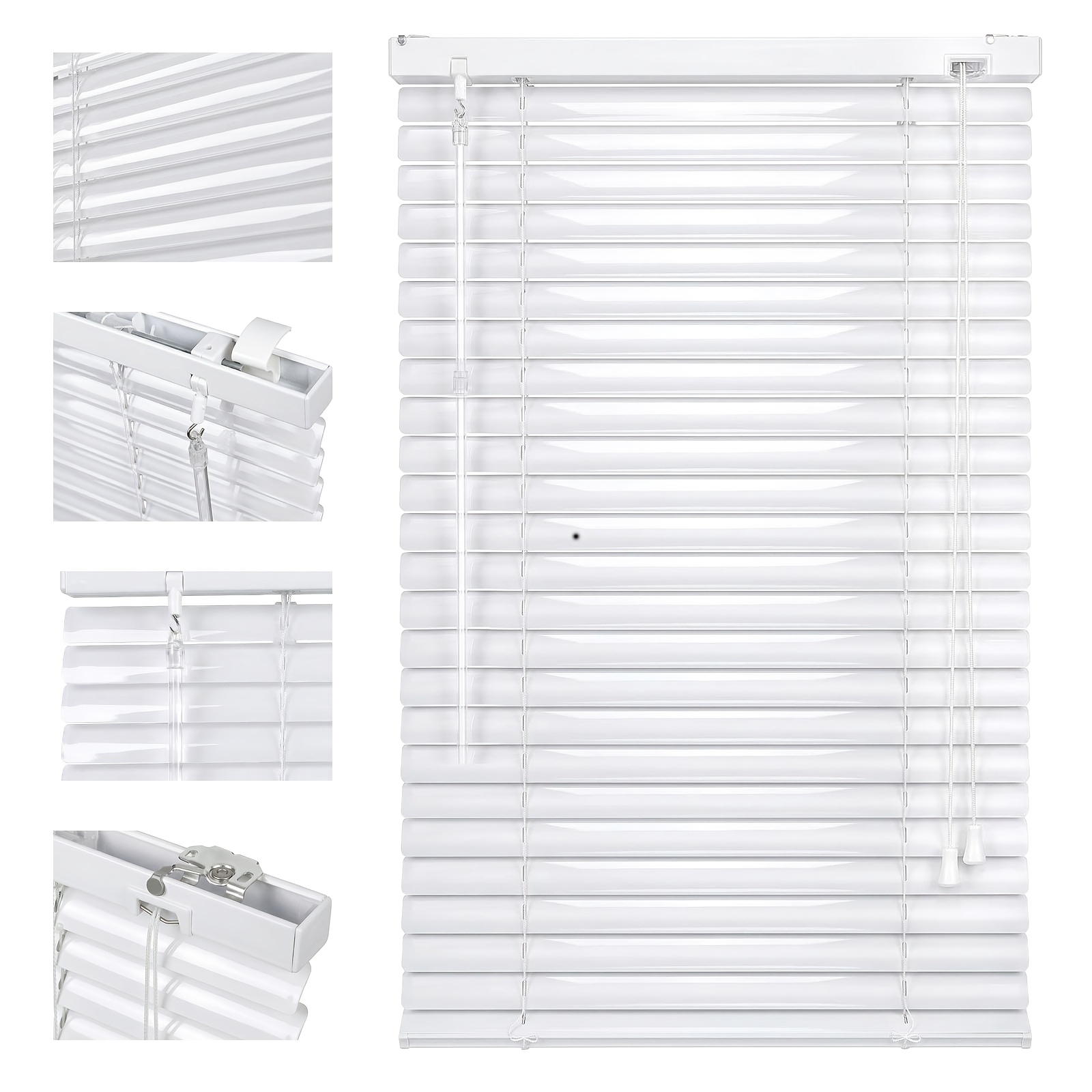 Image of Sekey Klemmfix Venetian Blind For Windows, Free-hanging, 25mm Aluminium Slats, With Drilling, Includes Mounting Material, Aluminium Venetian Blind, No Drilling