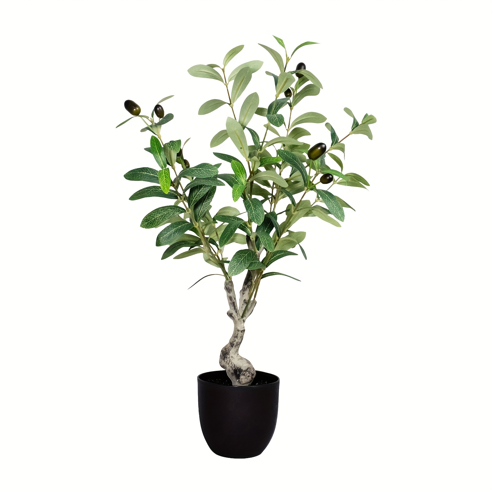 Image of 1 Artificial Olive Tree, 23 Inches Tall, With A , Perfect For Home Decor, Office Decoration, And Living Room Embellishment, A To !
