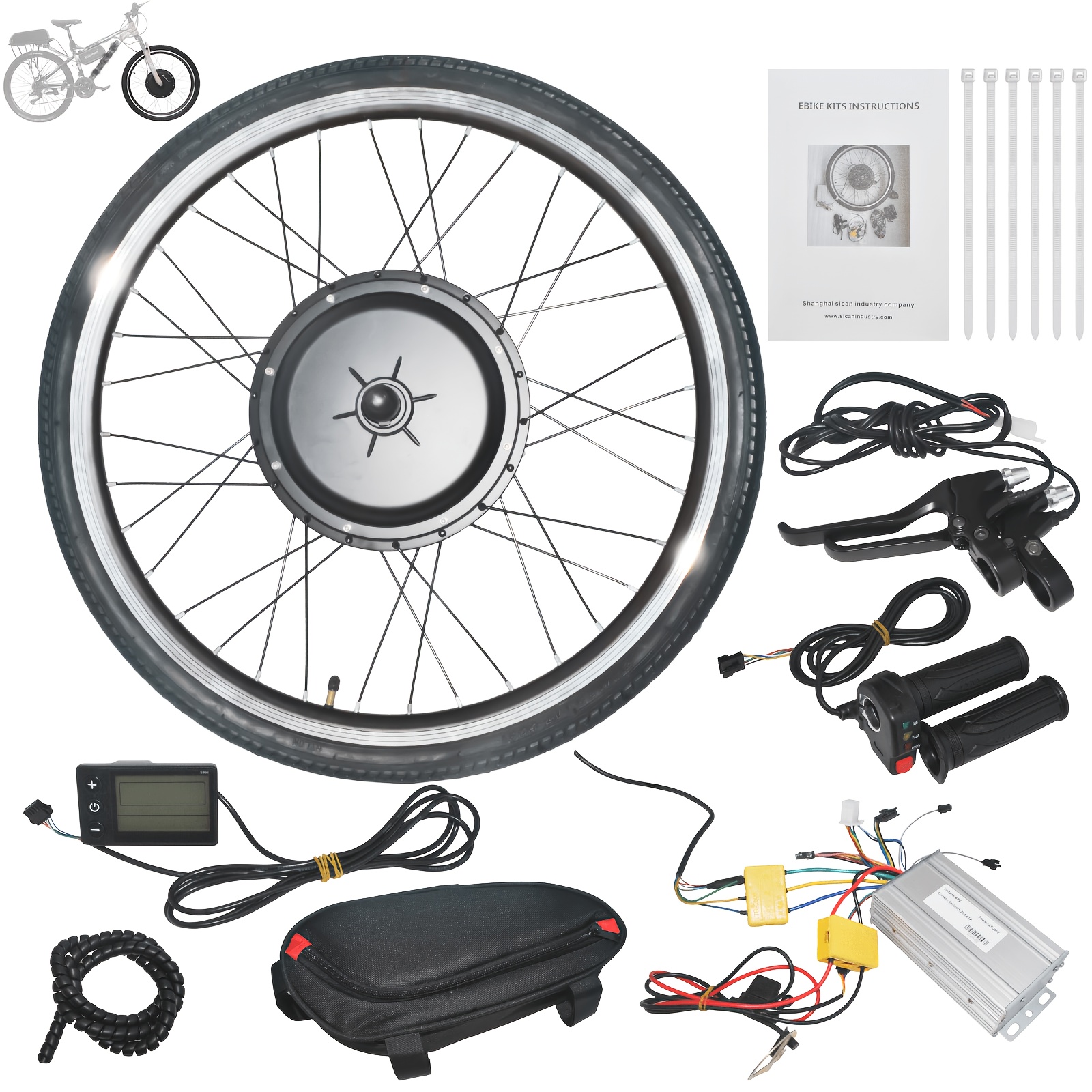 26 universal front wheel electric bike conversion kit e bike modification assembly Product details 1