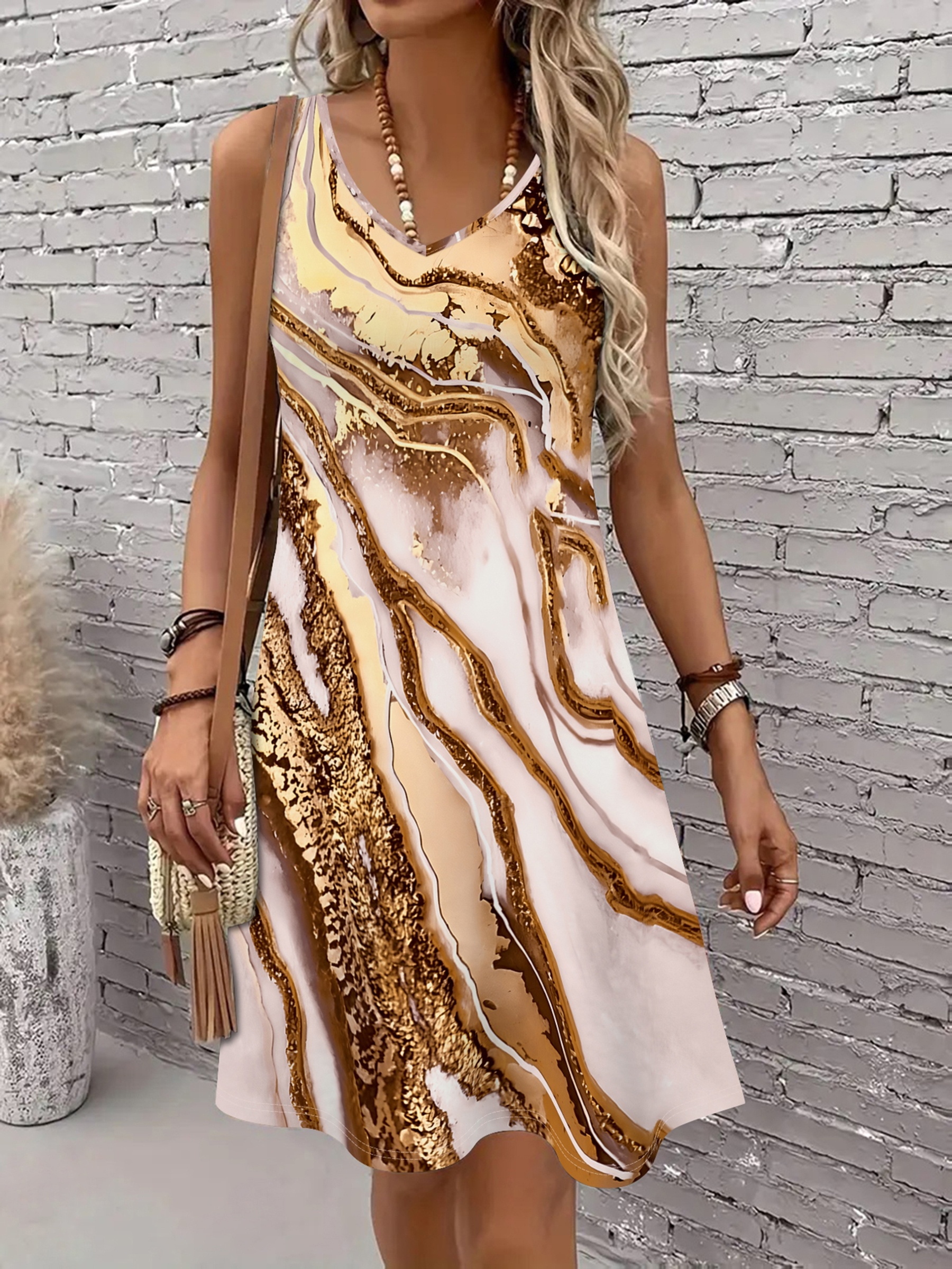 sunday brunch prom dresses Lucia Wrap Green Marble Print Midi Dress – Girl In Mind