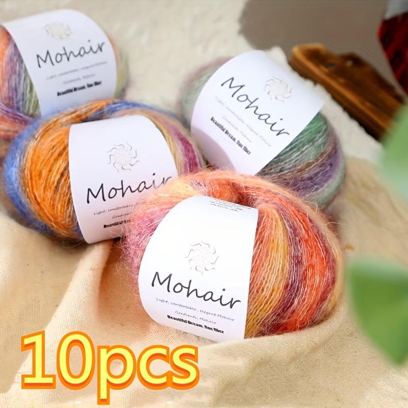 10pcs new gradient nylon yarn handmade knitting 250g mixed   for knitted scarf sweater hat coat handcraft
