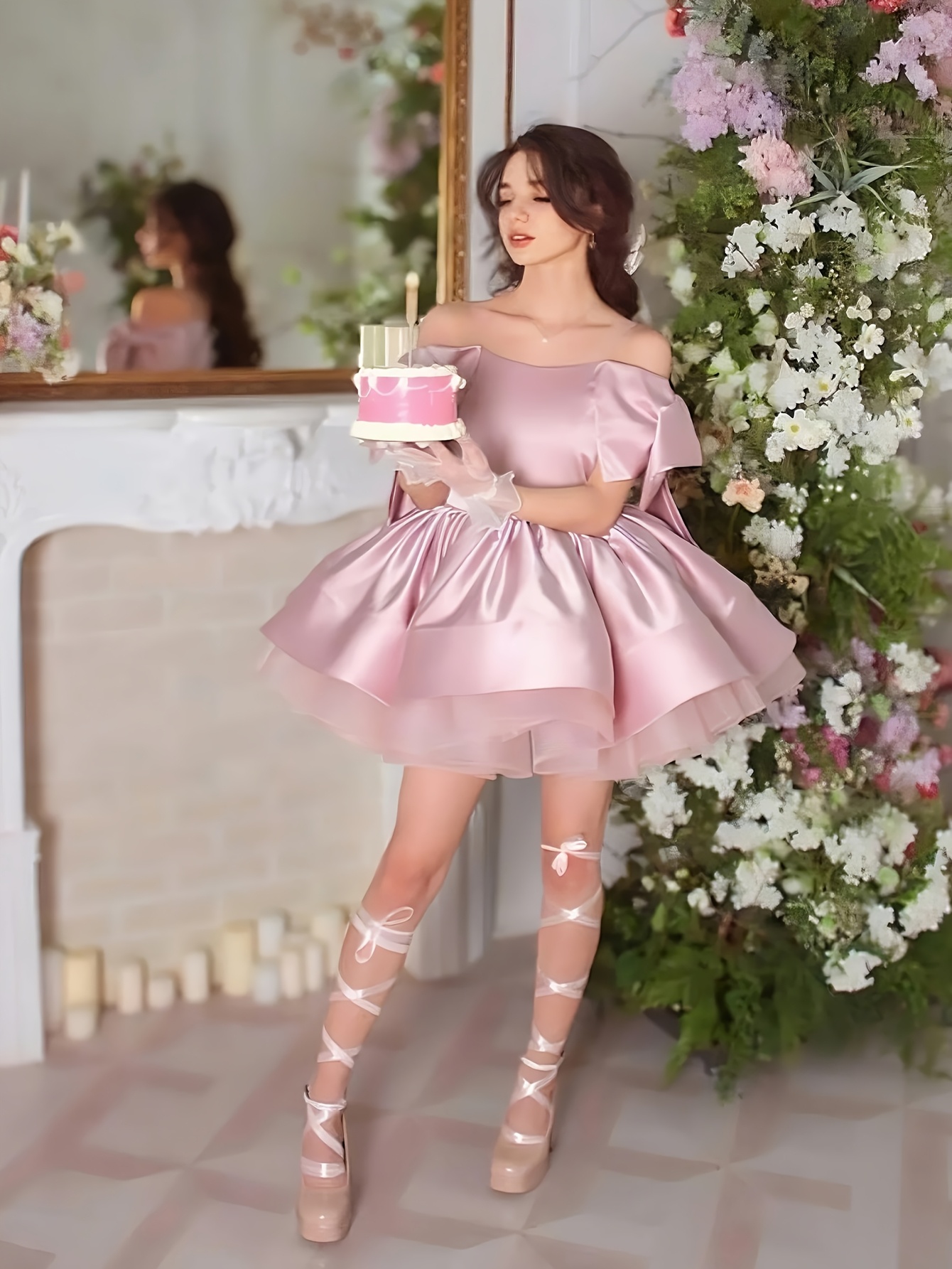 open lace back dress Sexy 17th Birthday Dresses Pink Satin Birthday Outfits For Teens P353 –  PreppyDress