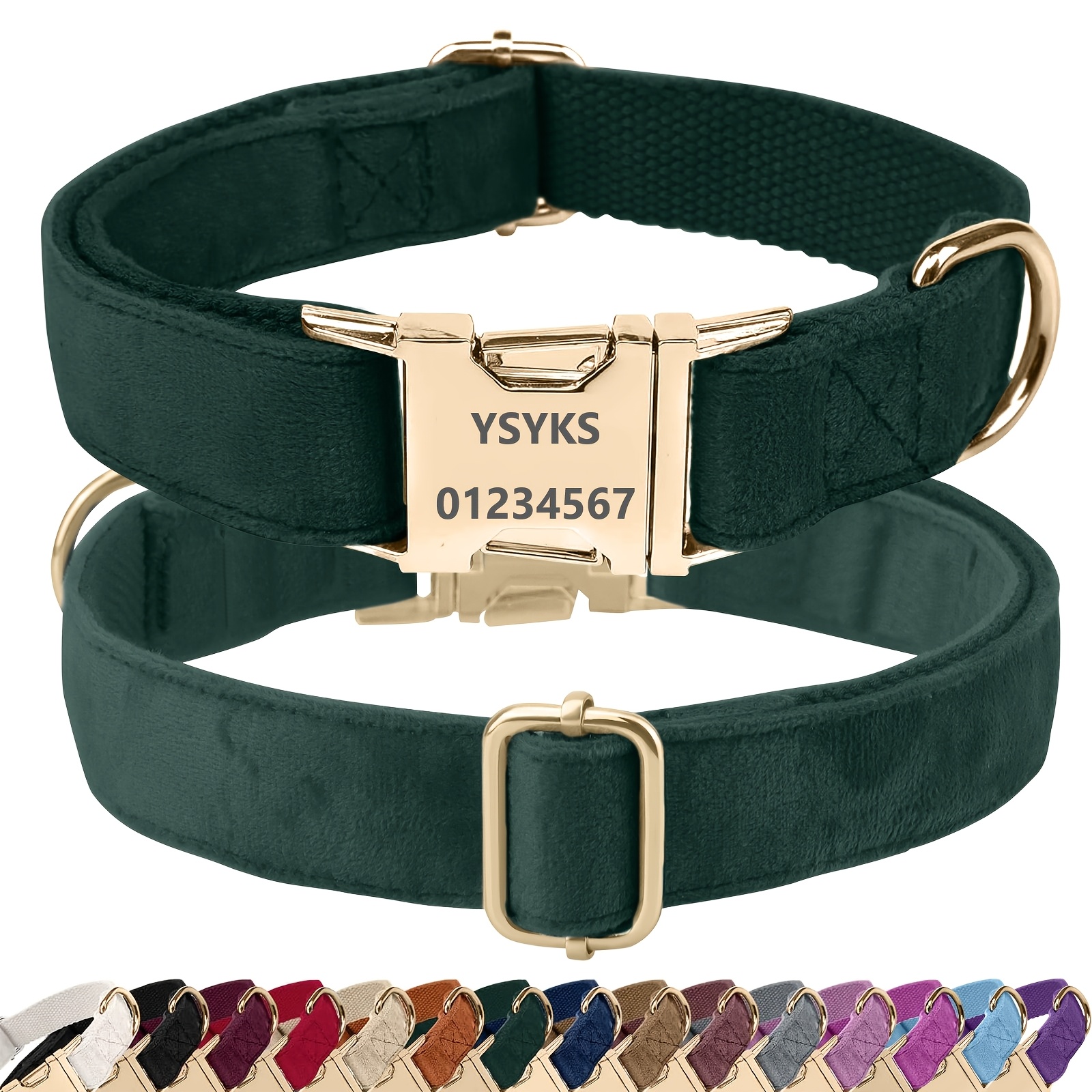 TEMU Personalized Custom Dog Collar With Free Engraving - Luxury Suitable For Small/medium/large Dogs, Name & Phone Number Plate, & For Pet Tags,