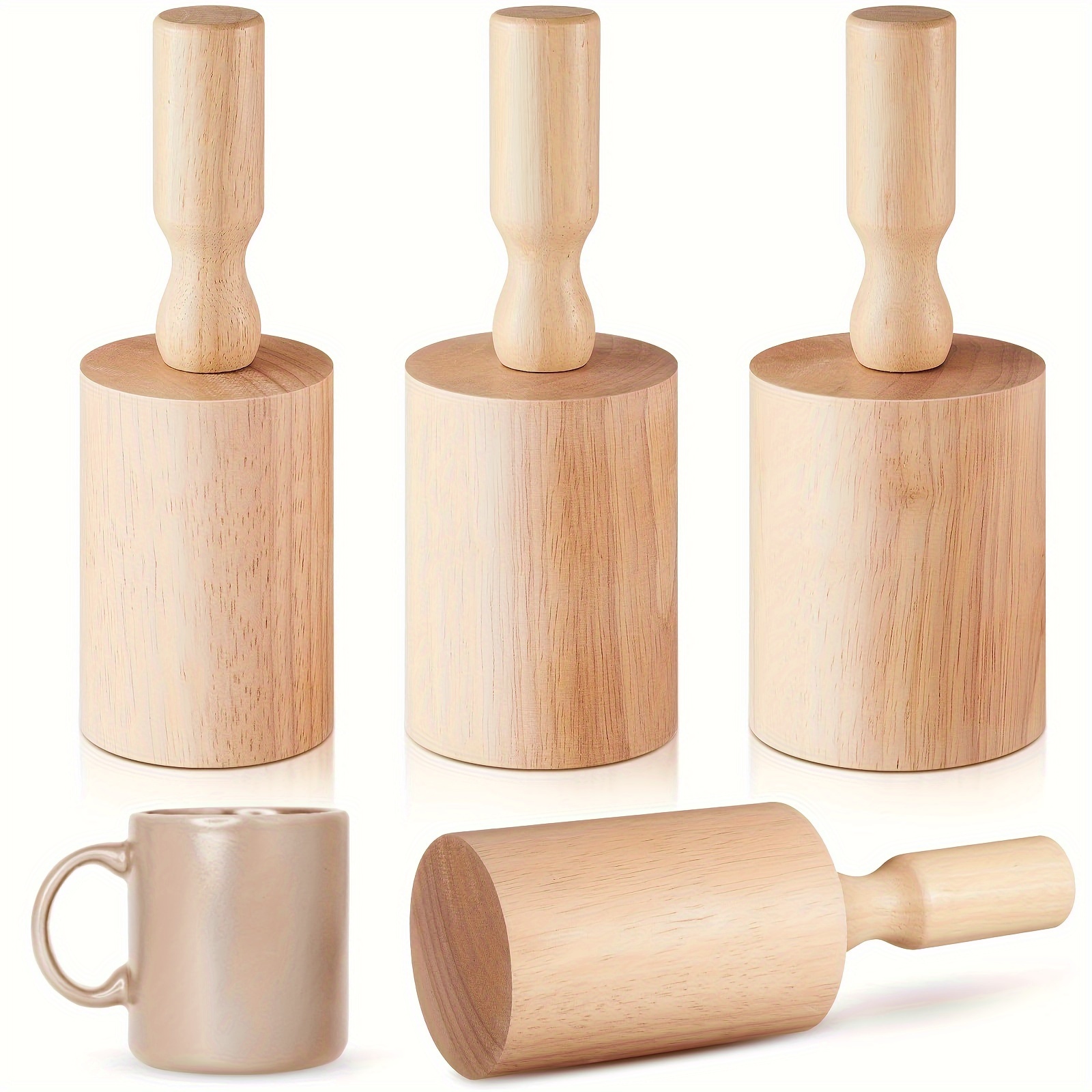 

[ ] Wooden Cup Molds For Beginners & - -to-use Handcrafting Tool For , 2.5", 3.1", 3.4", 3.7