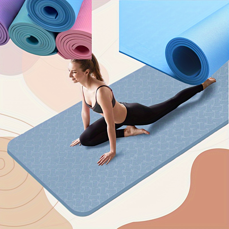 

Tapis de yoga EVA 6mm épais, tapis de fitness antidérapant et anti-humidité, tapis de en de couleur unie pour , tapis d'exercice pour l'entraînement