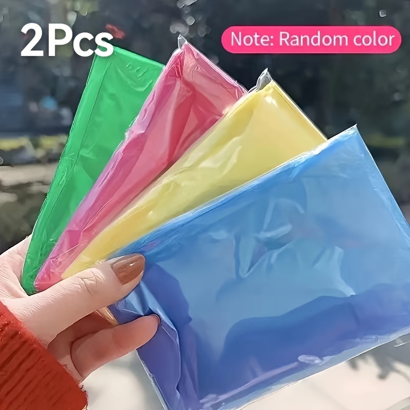 2/4pcs Random Color Portable Disposable Raincoat Set - Perfect For Camping, Hiking, Cycling, And Traveling!