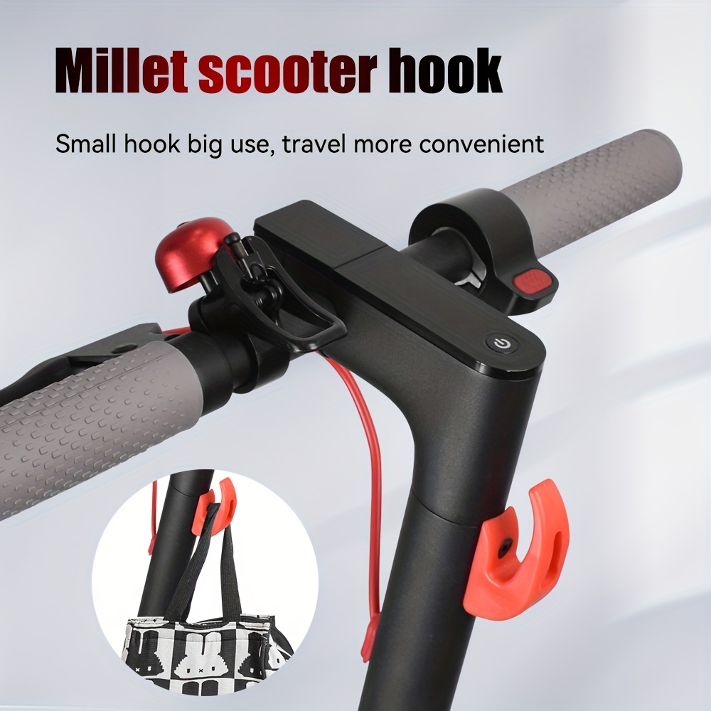 Un cârlig frontal pentru scuterul electric Xiaomi Mijia M365 Pro 1S, un cârlig de depozitare pentru scuter, compatibil cu scuterele electrice Ninebot F30/F40/F20/F25, include cârlig frontal din nailon și cheie, fără baterie