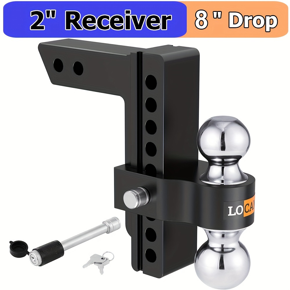 thumbnail image 2 of Orion Motor Tech 2.5" Receiver Adjustable Trailer Hitch - 8" Drop/Rise, Dual Ball (2" & 2-5/16"), 18,500 Lb Capacity, Class 5 2 of 5