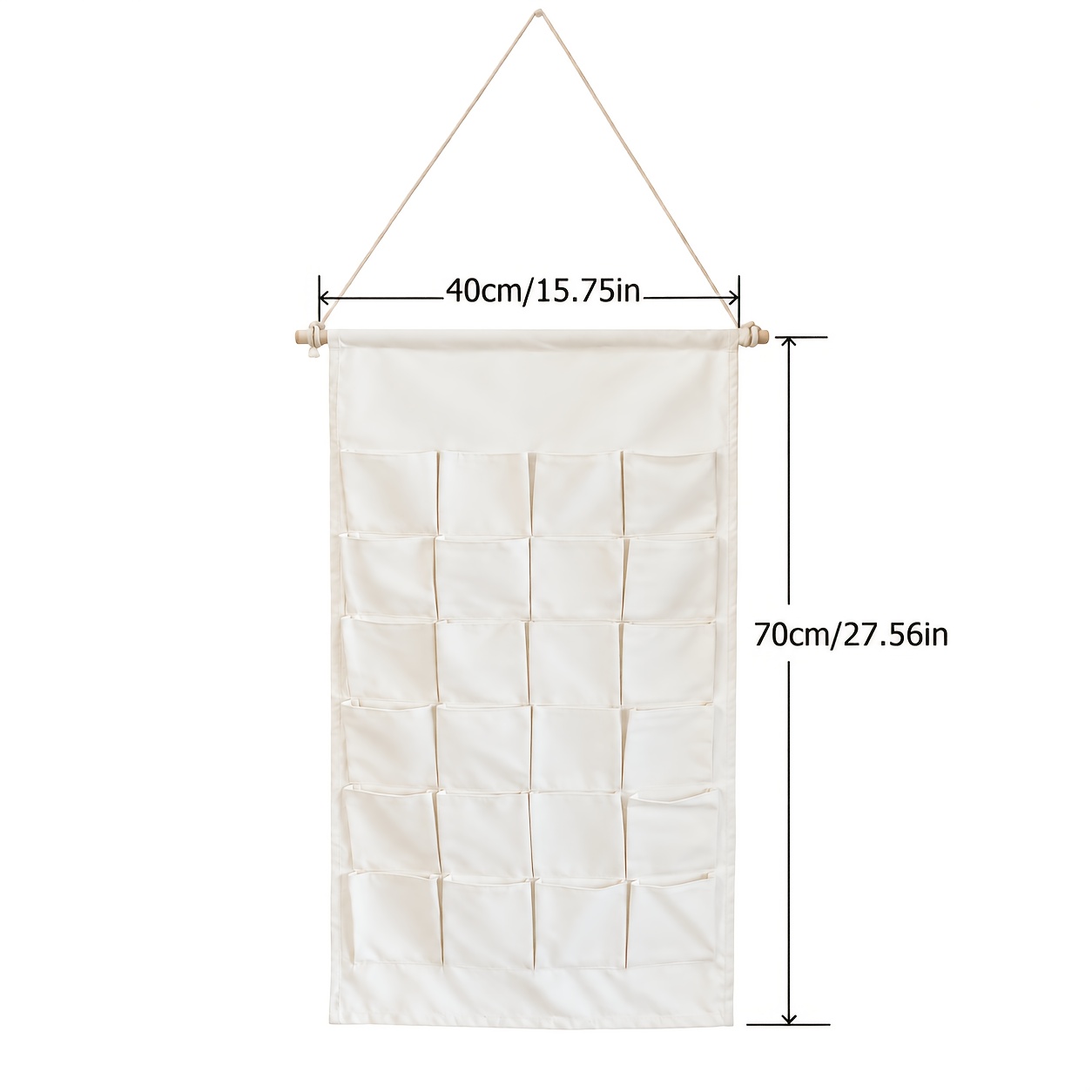 TEMU 24-grid Blank Christmas Advent Calendar Hanging Storage Bags - Reusable Canvas Countdown Bags For Candies, Gifts, And Toys, Serving As Festive