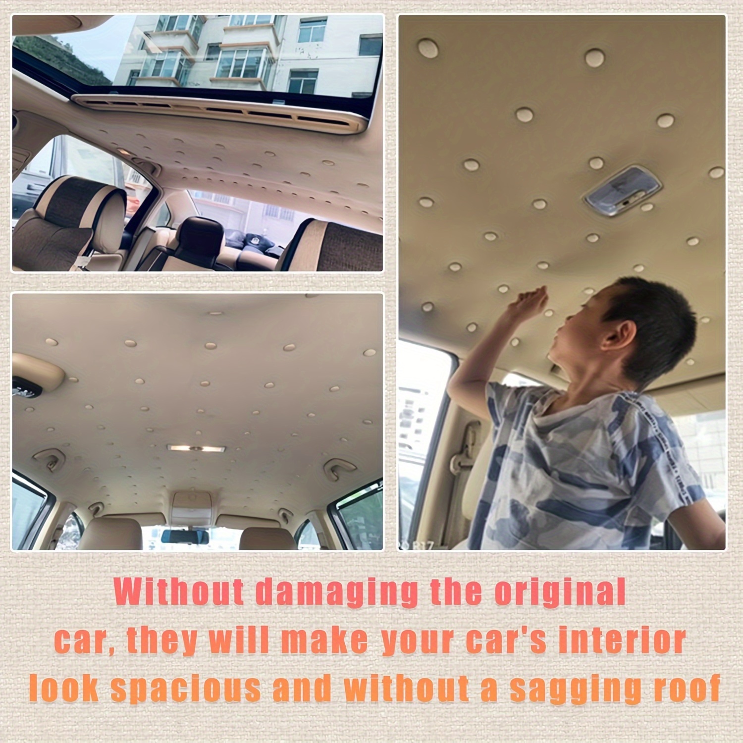 60pcs car roof headliner repair kit vehicle roof snap rivets retainer with installation tool auto interior ceiling cloth fixing repair button suitable for most cars truck suv uv car 3 colors for your choose 9