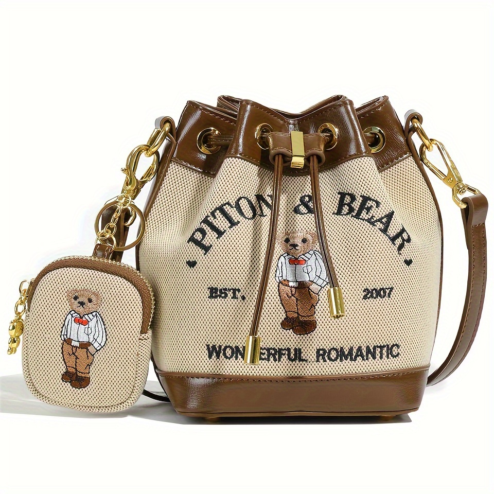 

& Bear 2007 Romantic Bucket Bag Set: A Chic And Duo Featuring A Drawstring Bag And A Coin Purse, Or A Night Out