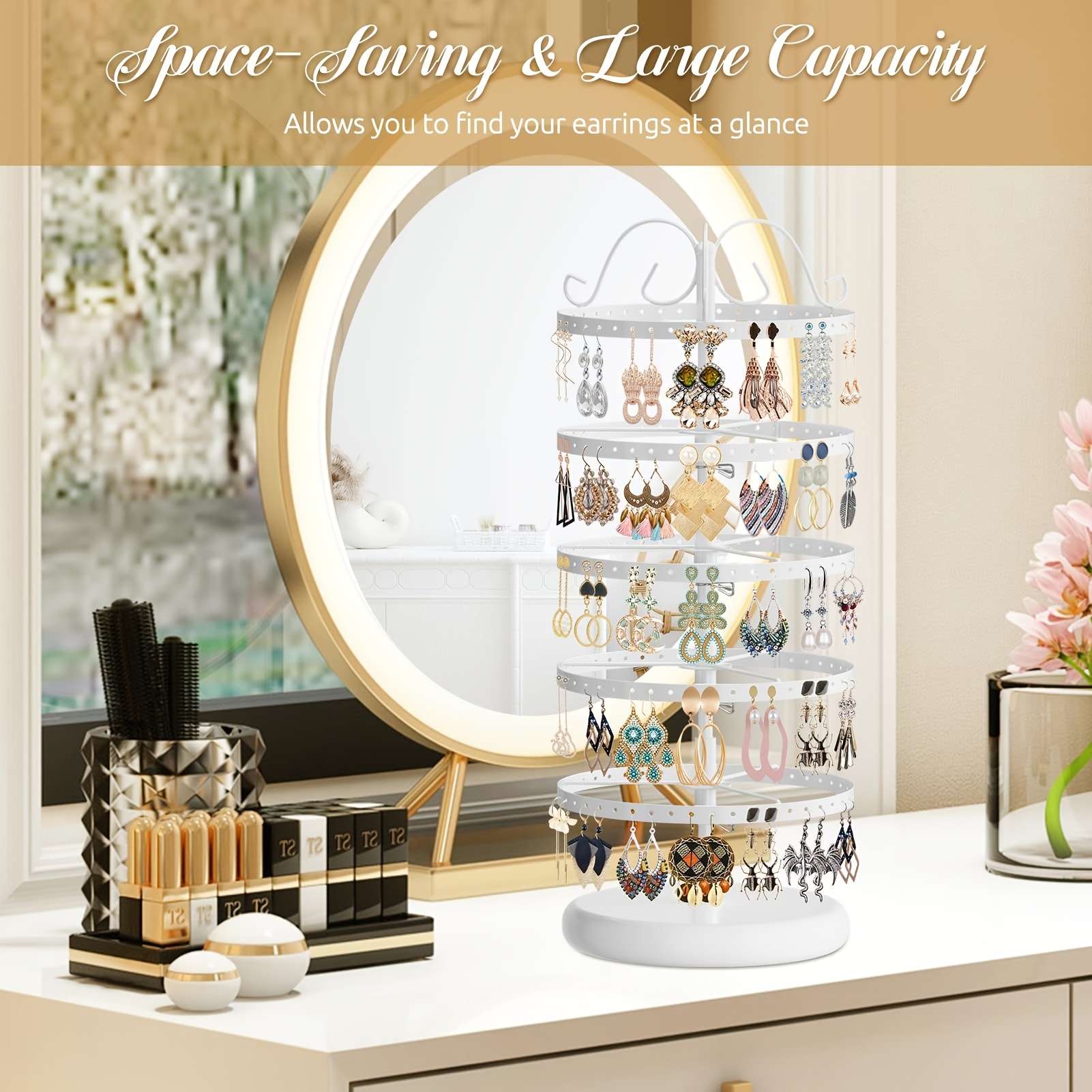 Organizador Joyas Colgador De Aros De Madera Organizador De Joyas