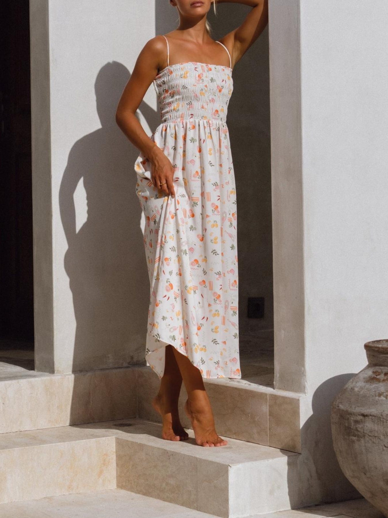 women s floral print sleeveless cami maxi dress shoulder - Temu