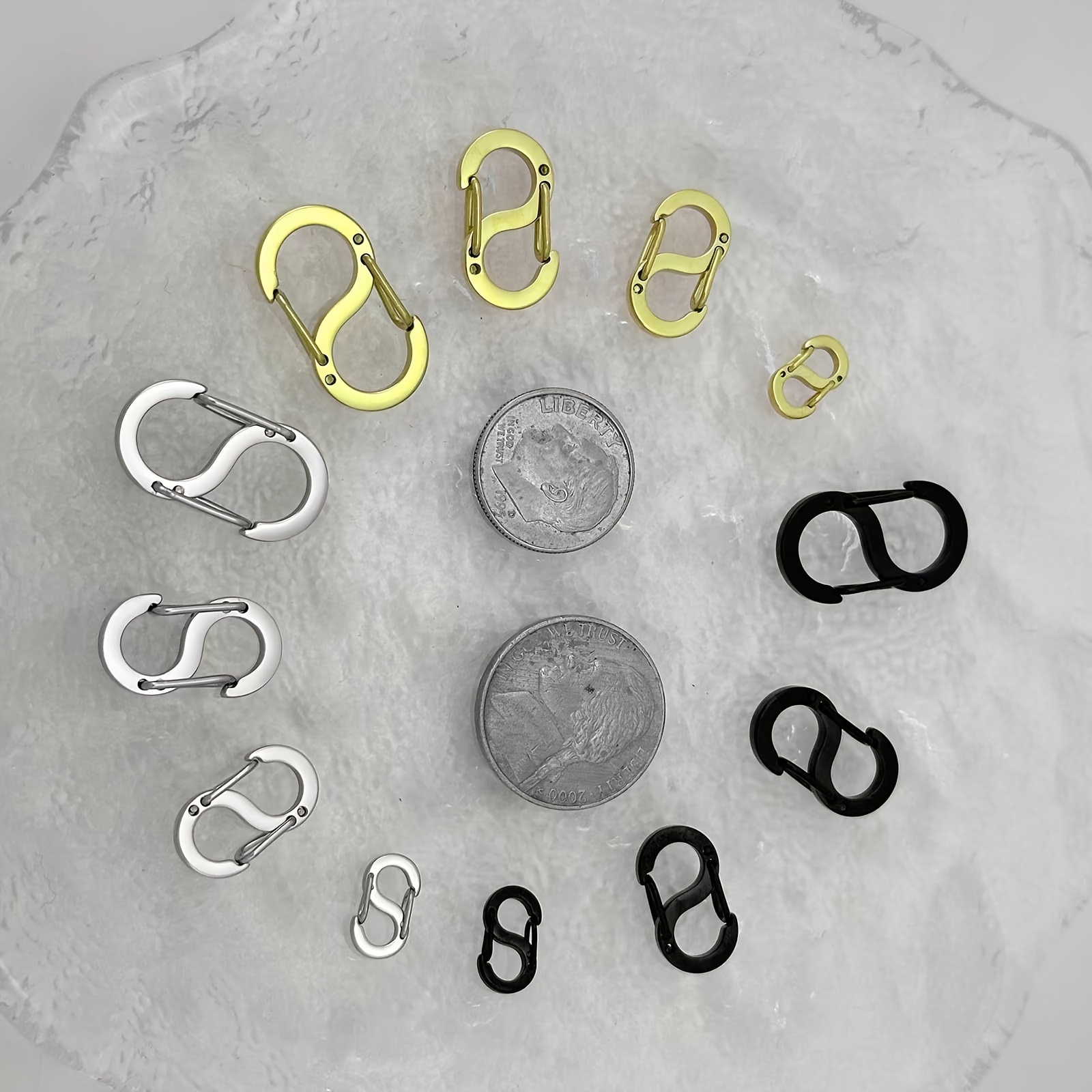 ZYTHREM - Lot De 10 Fermoirs à Double Ouverture Pour Bijoux | Raccourcisseur De Collier Et Bracelet | En Alliage Doré