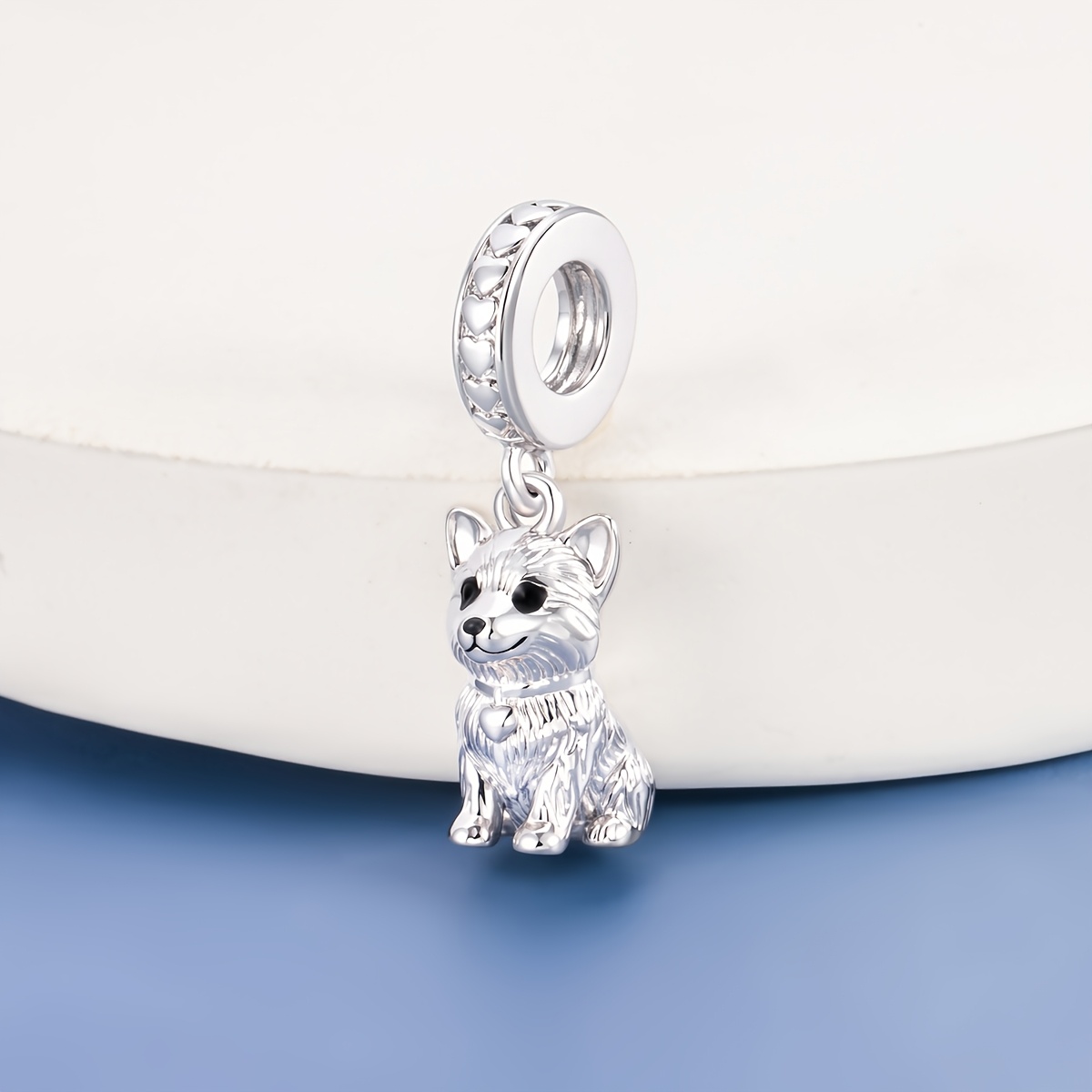 TEMU 1pc Silvery Plated Copper Cute Charms Pendant Suitable For Jewelry Making Diy Bracelets Or Necklaces Daily Wear As Birthday/pet Anniversary Gift