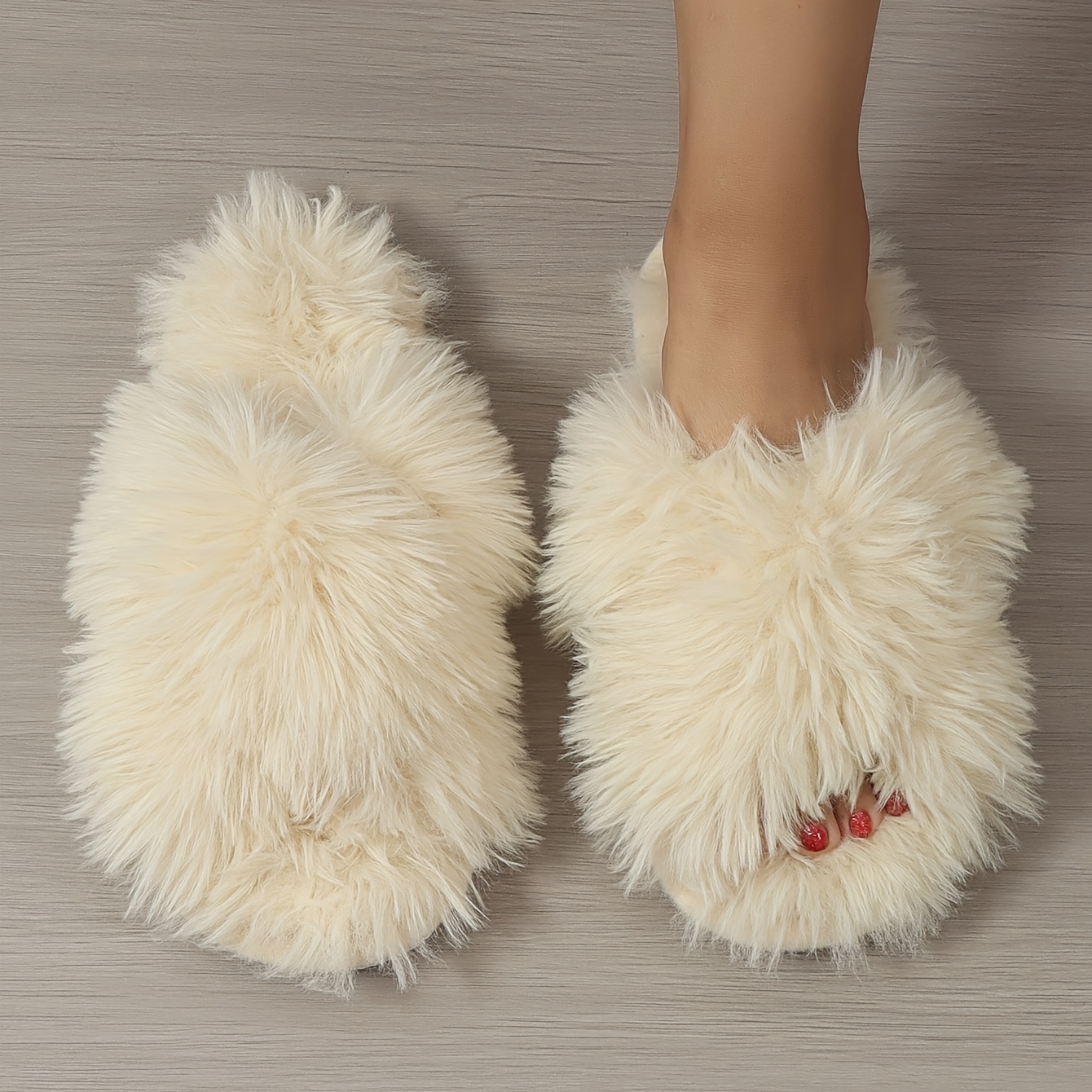 TEMU Nordic Style Winter Slippers For Men And Women, Warm Slippers, Quiet Soft-soled Indoor Plush Slippers, Women Shoes