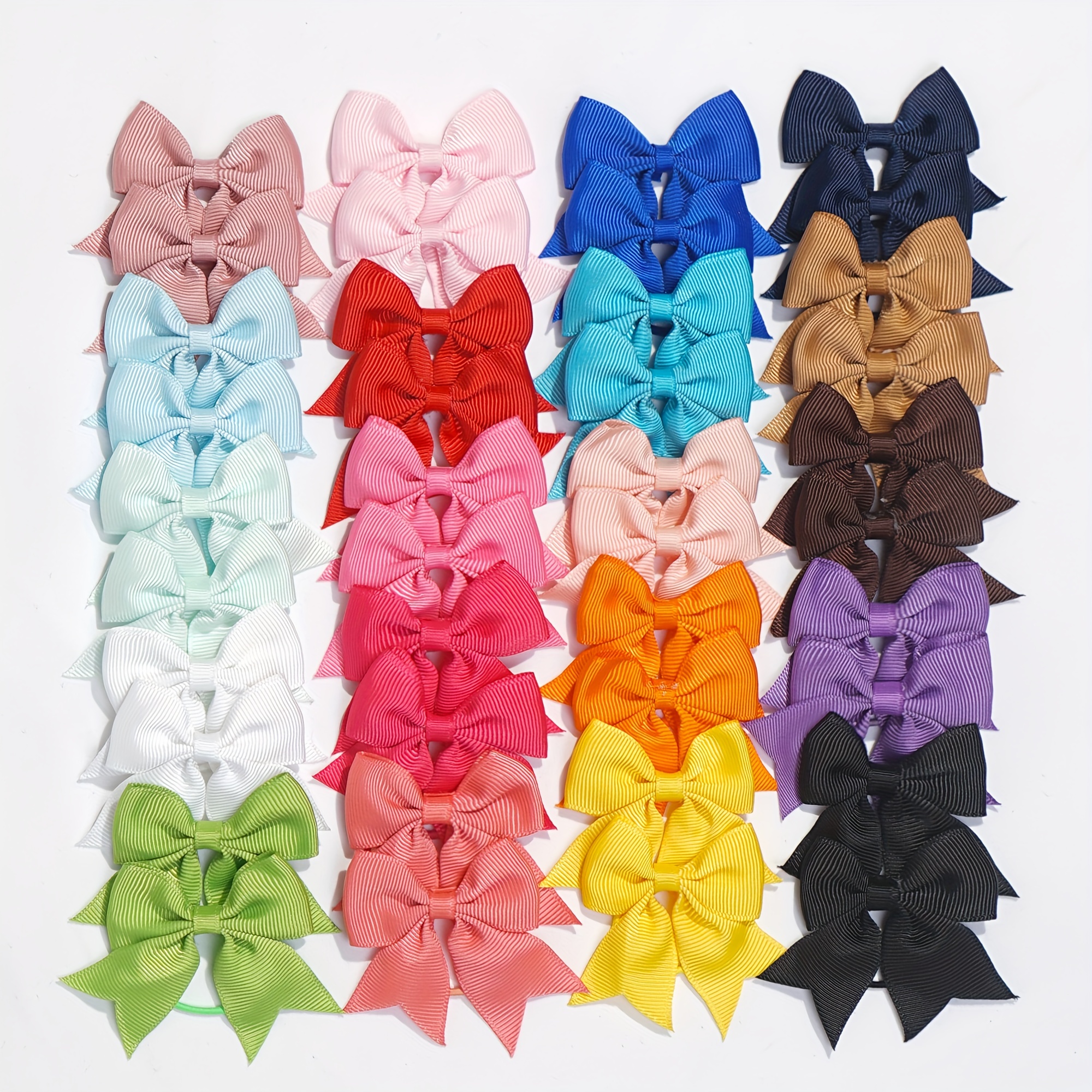 

40pcs And Cute Bow Tie Hair Rope, Girl Bow Decoration Headband