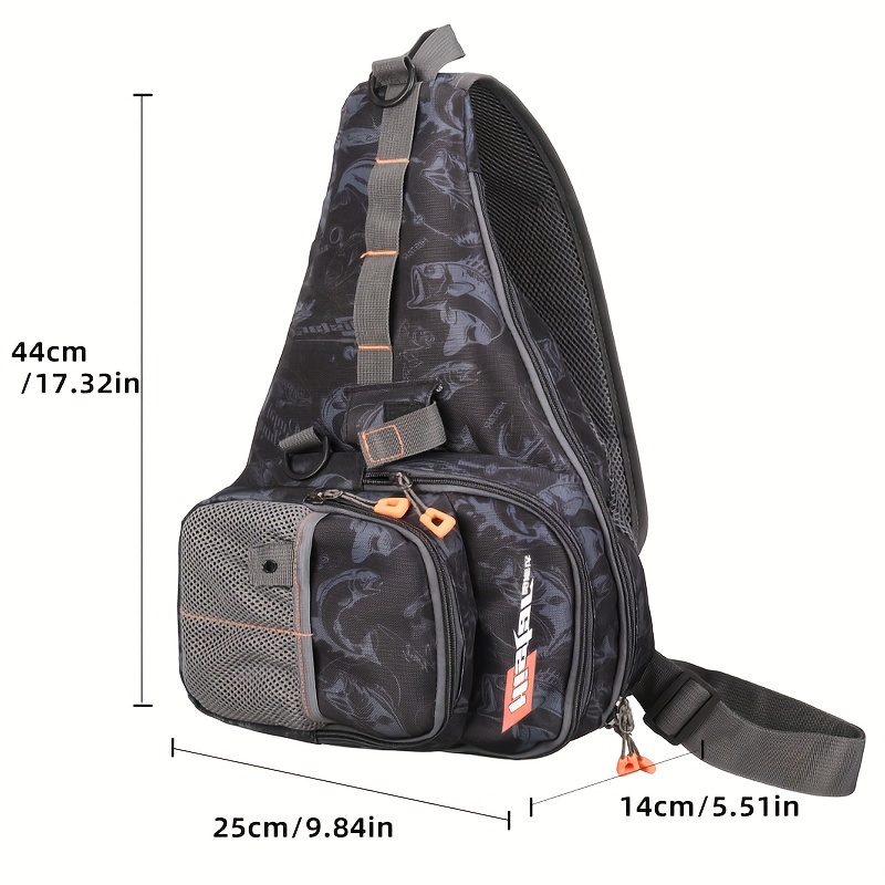 Fishing Tackle Bag Fly Fishing Bag Sling Pack Portable - Temu Philippines