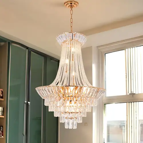 5 Light Crystal Chandelier Farmhouse Pendant Lights Kitchen Island
