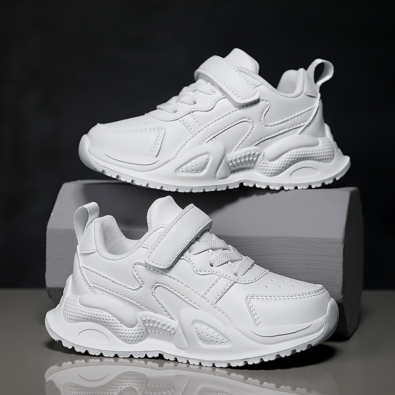 Girls' Running Shoes White Sneakers Boys 2025 Spring/Autumn Breathable Soft  Sole Campus *' Sports Shoes