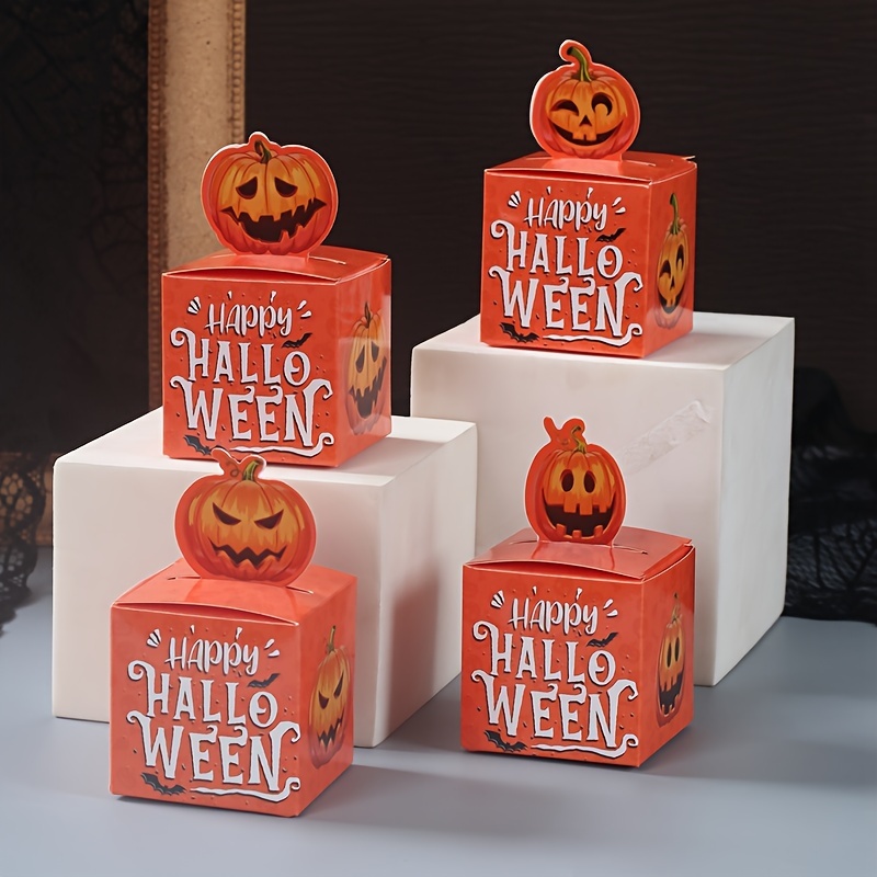 

24pcs Candy Boxes - Assorted Pumpkin Designs For Trick Or Treating & Party Favors, Home Decor & Festival Celebrations