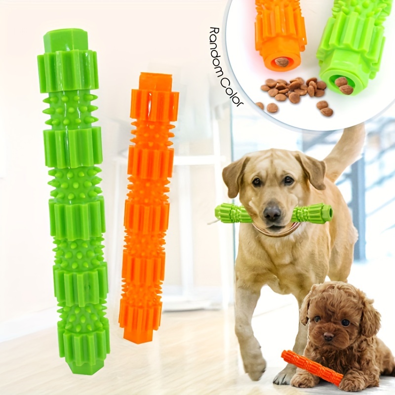 

Interactive Dog Chew Toy, Durable Teeth Cleaning Stick With Treat Dispensing Features, Non-toxic Thermoplastic Rubber, Puzzle Bone Design For Dental Health