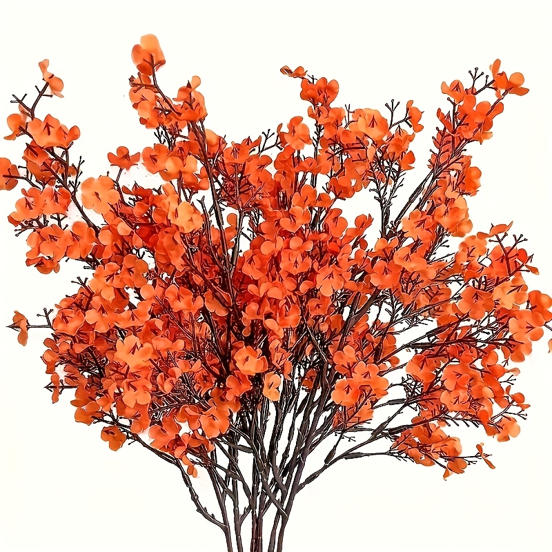 4 Orangefarbene Pflaumenblütenzweige