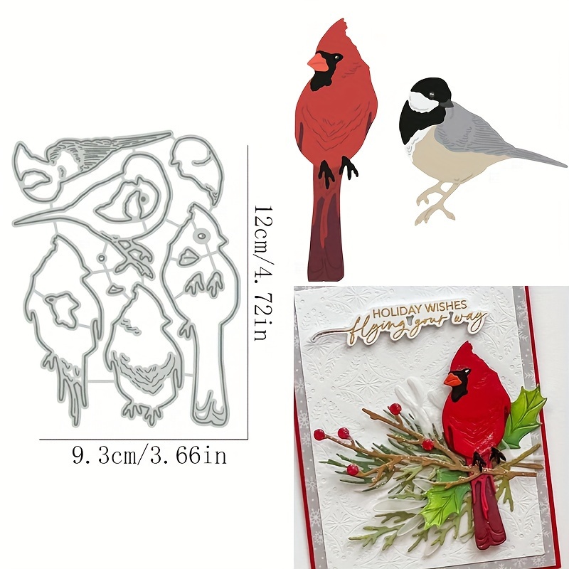 

Christmas Parrot Golden Cutting Die Diy Scrapbook Paper Card Die Embossing Die Craft Decoration