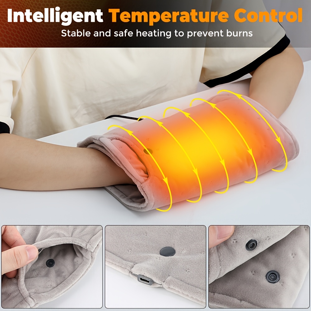 Gisay USB-Powered Heated Hand Warmer Pouch – Portable Electric Heating Pad with Comfortable Material for Office, Bedroom, and Living Room Use, Cozy Accessory | Plush Interior Lining, Heaters for Indoor Use