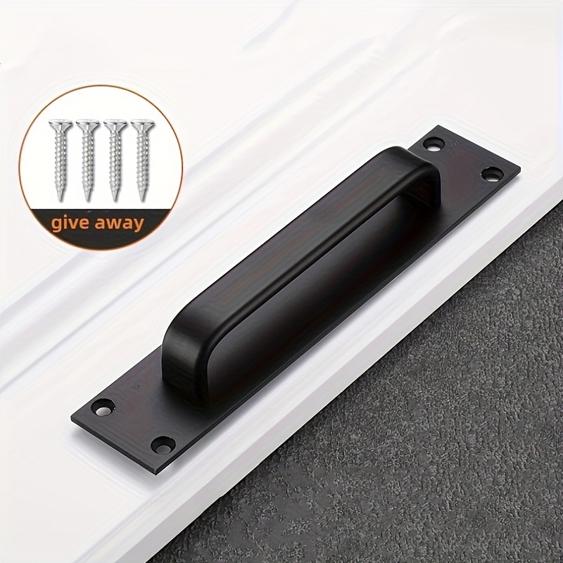 Image of Fashion Black Cabinet Handles Aluminum Door Handles Cupboard Pulls Drawer Knobs Furniture Room Door Hardware