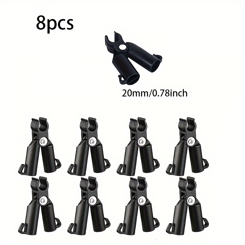 E-shop 8er Pack Verbindungsclips für Pflanzenstützen, Kunststoff-Gewächshausrohrverbinder für Tomaten, Gurken, Bohnenranken, Gartenzaunpfähle - Ideal