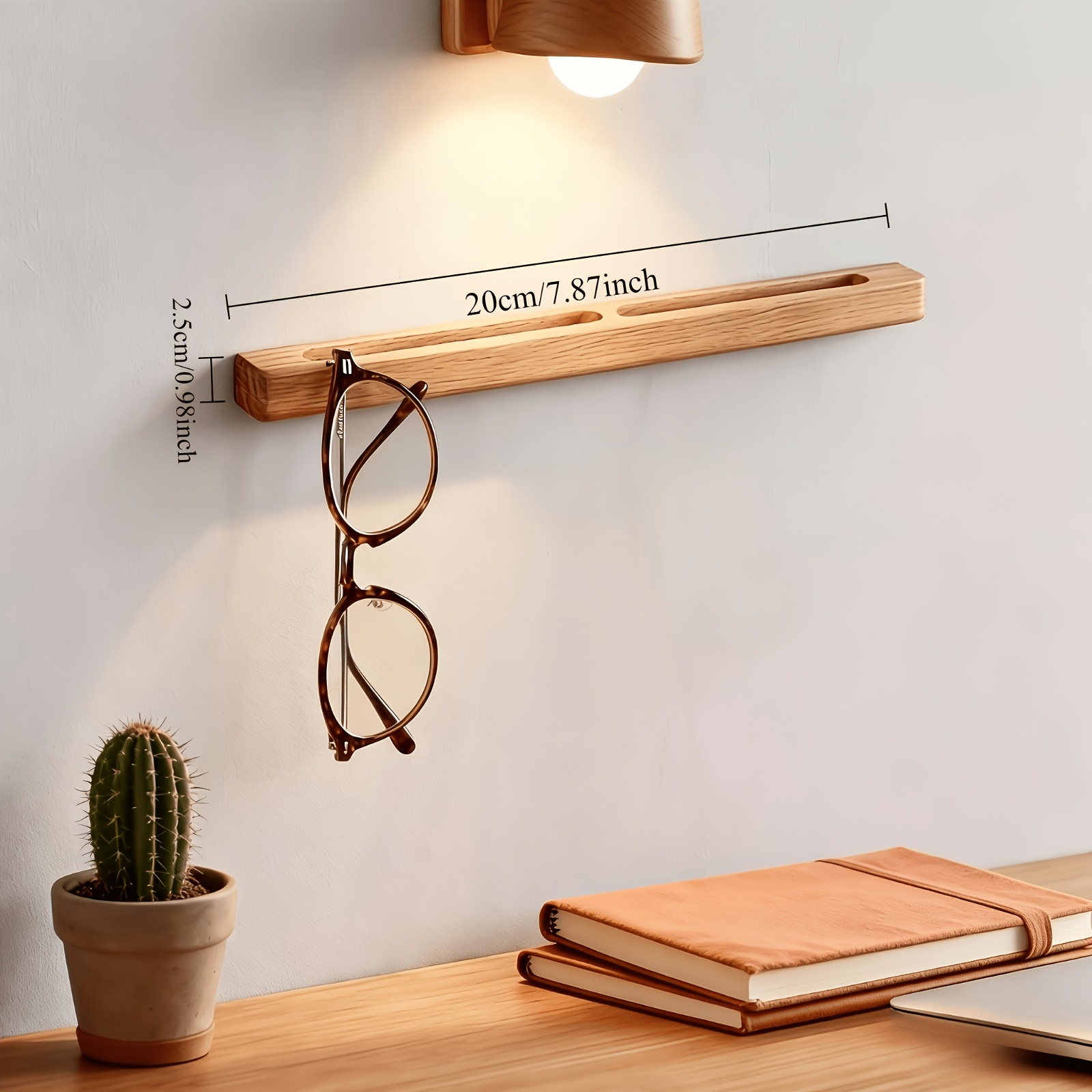Image of Minimalist Wall-mounted Eyeglass/toothpaste & Skincare Organizer / Space- / Minimalist Eyewear Storage Rack / No-drill Installation / Suitable For Home Office Entryway Storage